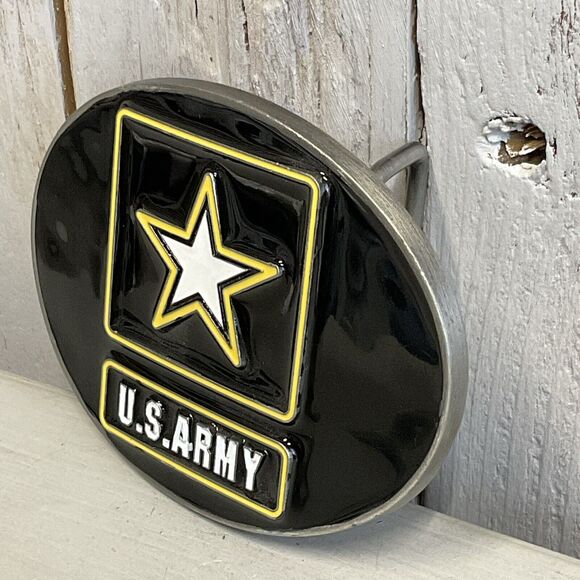 Siskiyou US Army Belt Buckle Mens Black Enamel Military Pewter - Picture 3 of 6